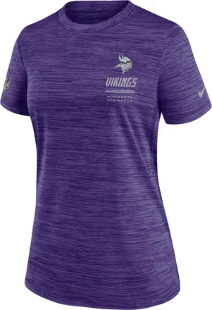 Nike Minnesota Vikings Sideline Velocity Nike Womens Dri-FIT NFL T-Shirt in Purple | 03EY51L9M-7VD