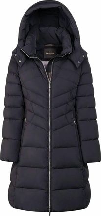 Moorer Womens Long-Sleeve Puffer Jacket In Black