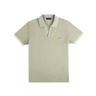 Fay Polo Shirts, male, Green, Size: XL Polo Senza BT Piquet Stripes