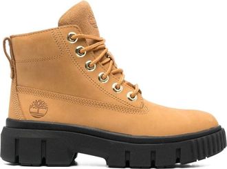 Timberland Bruine Mid Lace-Up Laars - Dames - Veterlaarzen - Bruin - 38 1/2 EU - Schoenen