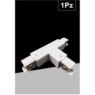 Trade Shop Trade Shop - Connettore Di Tipo A T Giunto Per Binario Trifase Colore Bianco Nero Gf071-t - Blanco