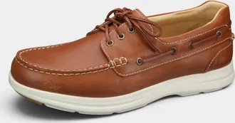 Samuel Hubbard Mens New Endeavor Boat Shoe In Cognac