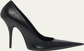 Balenciaga 90mm Avenue Leather Pointed-Toe Pumps