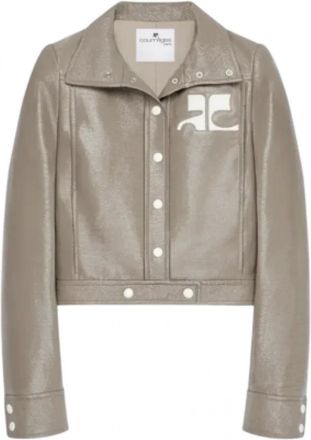 Courr&egrave;ges Re-Edition Vinyl Jas - Dames - Zomerjassen - Grijs - M - Katoen - Jassen