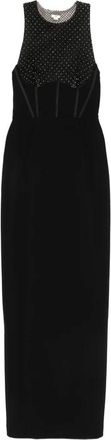 Elisabetta Franchi Red Carpet Dress - Dames - Avondkleed - Zwart - XL - Polyester - Kleedjes