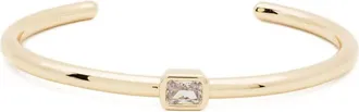 APM Monaco Éclat cuff bracelet - women - Zirconia - 17.5 - Gold