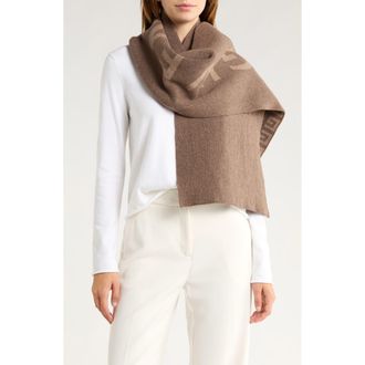 Givenchy Double G Jacquard Oblong Scarf in Brown/Dark Beige at Nordstrom Rack