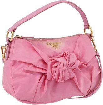 Prada Pre-owned Nylon Handtas - Dames - Vintage Handtas - Roze - ONE Size - Nylon - Vintage