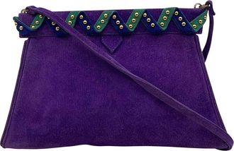 Saint Laurent Purple Suede Crossbody (Authentic Pre-Loved)