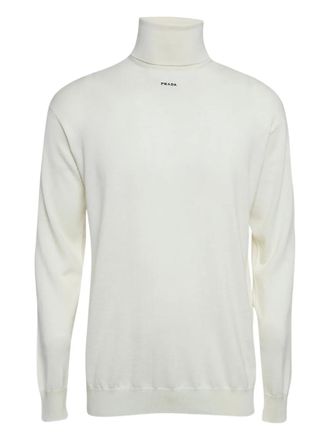 Prada high-neck cashmere sweater - men - Cashmere - S - White