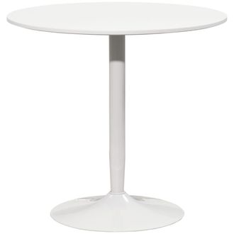 HOMCOM Mesa de comedor 80x80x75 cm blanco