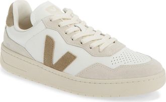 Veja V-90 Leather Sneaker in White Taupe at Nordstrom, Size 41