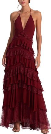Alice & Olivia Alice + Olivia Liana Ruffle Maxi Dress