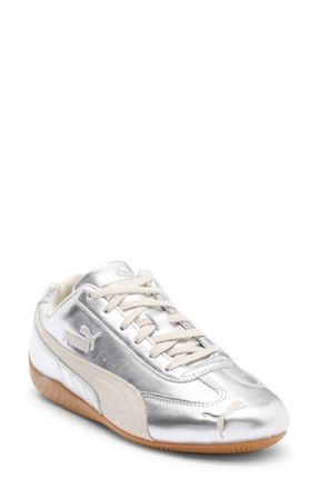Puma Speedcat Metallic Sneaker in Alpine Snow/Gum at Nordstrom, Size 10.5