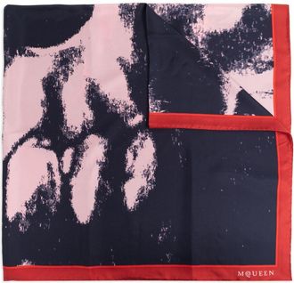 Alexander McQueen Scialle Skull - Blu