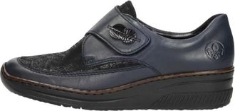Rieker Schoenen, Dames, Blauw, 40 EU, Leer, Klittenband