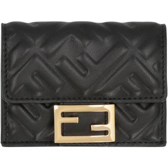 Fendi Micro tri-fold Wallet Baguette - female - Fendi - Wallets & Cardholders - Black - ONE SIZE - Accessories