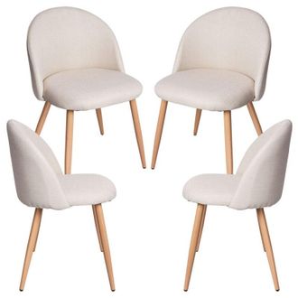Regalos Miguel Packs Sillas Comedor - Pack 4 Sillas Vint Tela - Beige
