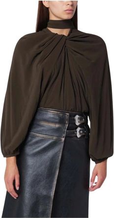 Namacheko Dames, Blouses & Shirts, Bruin, Maat: XS Zijde