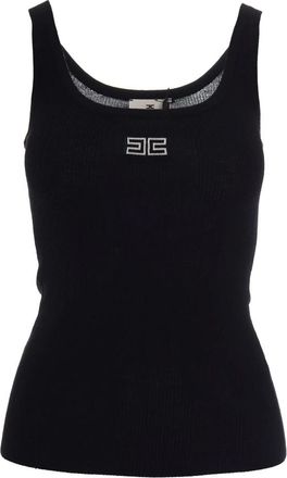 Elisabetta Franchi Mujer, Camisetas, Negro, Talla: S
