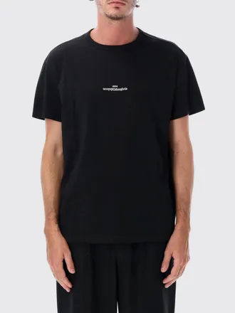 Maison Margiela T-shirt in cotone con logo a contrasto