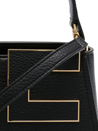 Elisabetta Franchi Logo-Plaque Top Handle Bag - Black