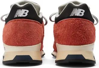 New Balance Womens Suede And Mesh Sneaker Orange Rubber