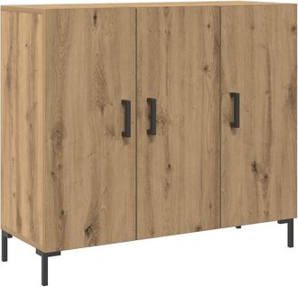 vidaXL Credenza Rovere Artigianale 90x34x80 Cm In Legno Multistrato - Vidaxl