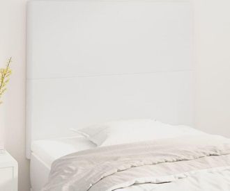 vidaXL Cabeceros 2 Unidades De Cuero Sint&eacute;tico Blanco 90x5x78/88 Cm Vidaxl