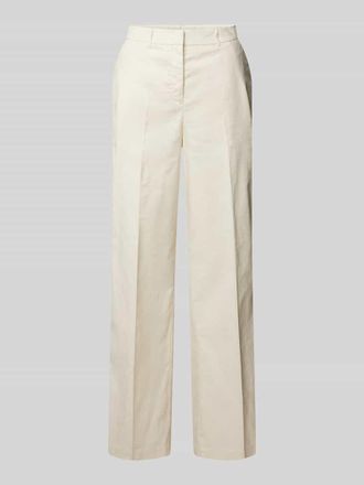 OPUS Straight Leg Stoffhose aus Baumwoll-Leinen-Mix Modell Maiga in Sand, Gr&ouml;&szlig;e 40