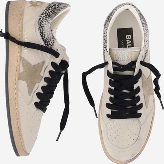 Golden Goose Womens Sneakers Ballstar Multicolour Leather And Suede Trainers
