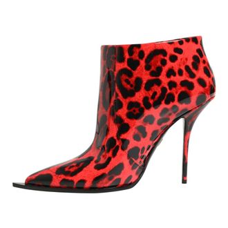 Dolce & Gabbana Cardinale Ankle Boots - female - Dolce & Gabbana - Heeled Boots - Red - 7 1/2 UK - Shoes