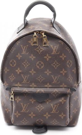 Louis Vuitton Black Brown Pvc Coated Canvas Leather Backpack (Pre-Owned)