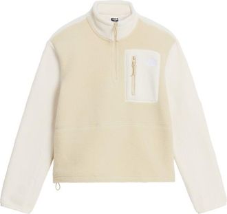 The North Face Yumiori 1/4 Zip Fleecepullover f&uuml;r Damen | beige/wei&szlig;