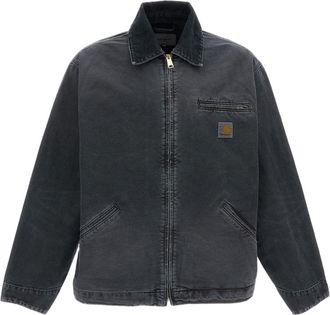 Carhartt Work in Progress Washed Black Dearborn Canvas Jacket