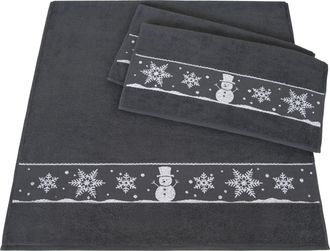 Dyckhoff Handtuch Set »Schneemann« Set 3 Stk. Frottier Made in Germany (2 Handtücher, 1 Duschtuch)