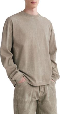 A Gold E Asha Paint Print Long Sleeve T-Shirt in Delta Mid Grey at Nordstrom, Size X-Large