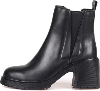 Cesare Gaspari Klassieke enkellaarsjes voor stijlvol comfort - Dames - Laarzen met Hak - Zwart - 38 EU - Leer - Schoenen