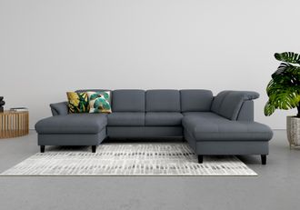 Sit&more Wohnlandschaft »Maggiore U-Form« wahlweise mit Kopfteilverstellung, Bettfunktion und Stauraum