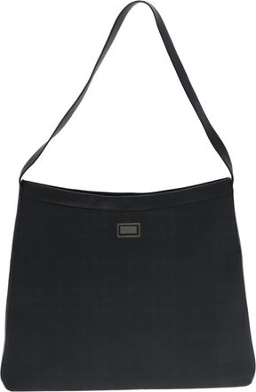 Burberry Black Canvas Shoulder Bag (Pre-Owned)
