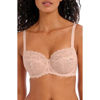 Freya Offbeat Underwire Side Support Bra in Natbge at Nordstrom, Size 30Ff