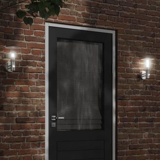 vidaXL Vidaxl - Apliques De Exterior Con Sensor 2 Unidades Acero Inoxidable