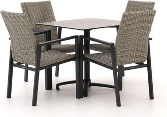 Manifesto Furniture Manifesto Villongo/Canzo 80cm dining tuinset 5-delig stapelbaar inklapbaar