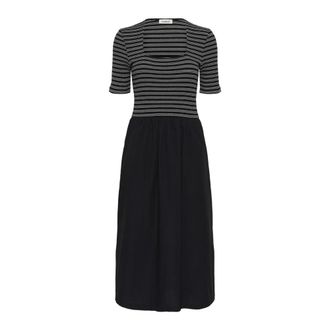 Soaked In Luxury Midi Jurken - Dames - Casual kleedjes - Zwart - XL - Kleedjes