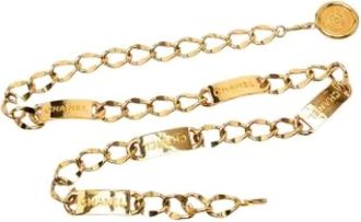 Chanel Pre-owned Belts, female, Yellow, Size: ONE SIZE Pre-owned Medallion Belt