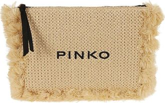 Pinko Pinko, Tassen, Dames, Beige, ONE Size, Flat Handle Rafia