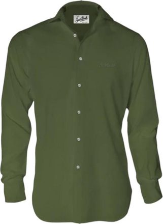 MC2 Saint Barth Camicia Chemise - Heren - Casual Overhemden - Groen - S - Katoen - Overhemden