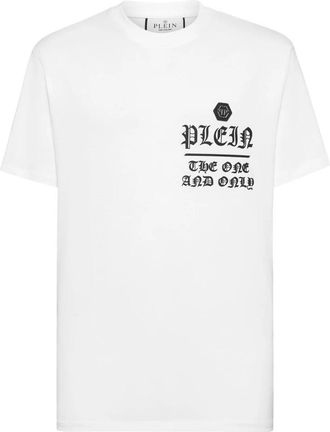 Philipp Plein T-shirt Ronde Hals - Heren - T-shirts - Wit - 4XL - Katoen - Tops