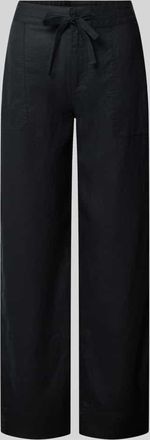 Lauren Ralph Lauren Regular Fit Weite Hose aus reinem Leinen in Dunkelblau, Gr&ouml;&szlig;e 36