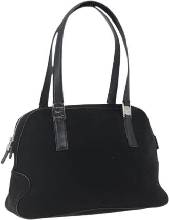 Ferragamo Pre-owned Handbags, female, Black, Size: ONE SIZE Pre-owned Nylon Handbag